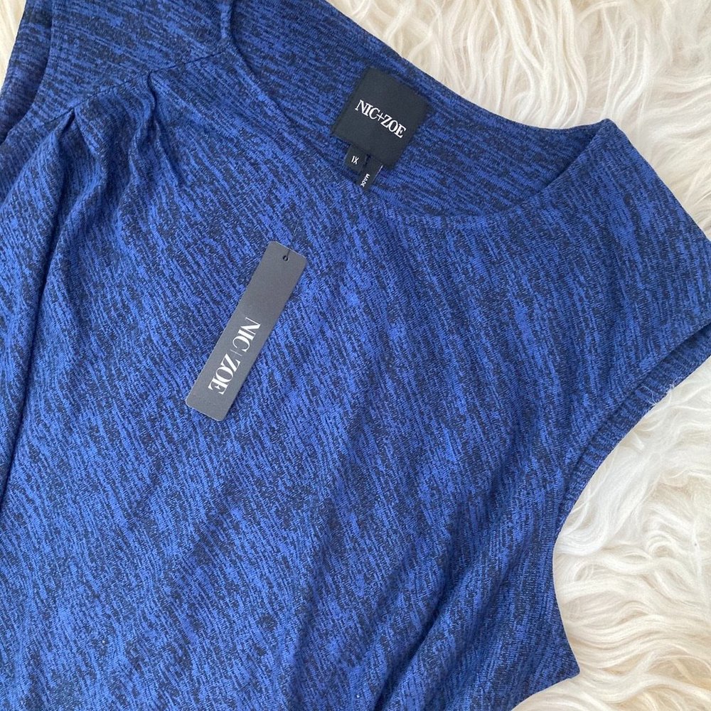 NIC + ZOE PLUS KNIT TWISTED FRONT SWEATER DRESS - Picture 7 of 9